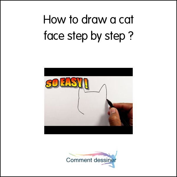 How to draw a cat face step by step